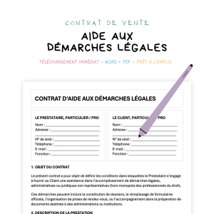 aide aux démarches légales Contrat d’Aide aux Démarches Légales