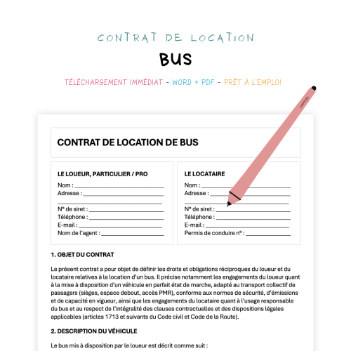 Contrat de Location de Bus