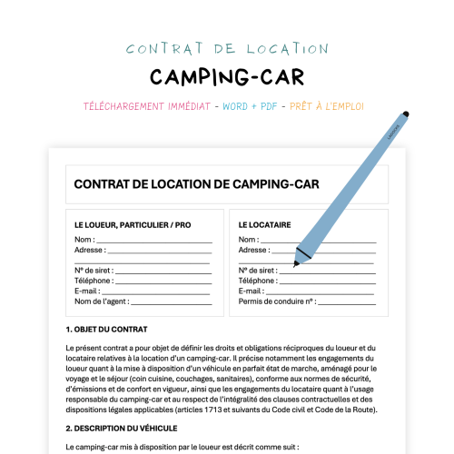 Contrat de Location de Camping-Car