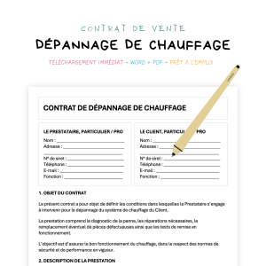dépannage de chauffage Contrat de Dépannage de Chauffage