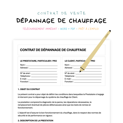 Contrat de Dépannage de Chauffage