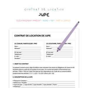 Contrat de Location de Jupe