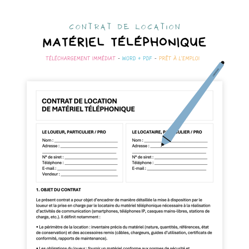 Contrat de Location de Matériel Téléphonique