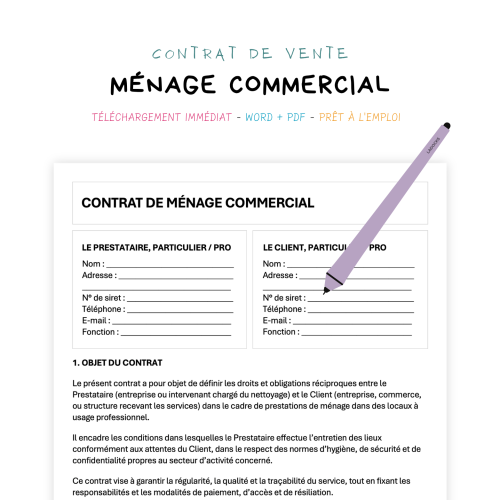 Contrat de Ménage Commercial