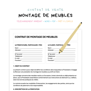 Contrat de Montage de Meubles