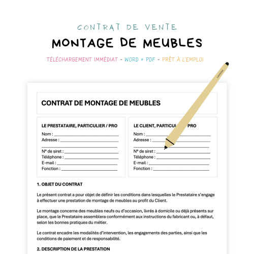 Contrat de Montage de Meubles