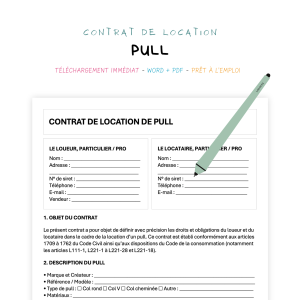 Contrat de Location de Pull