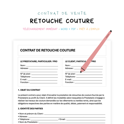Contrat de Retouche Couture