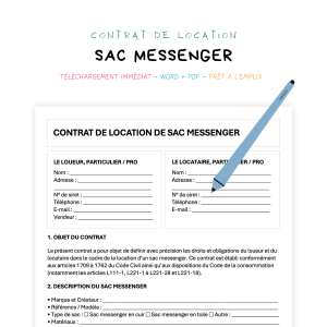 sac messenger Contrat de Location de Sac Messenger