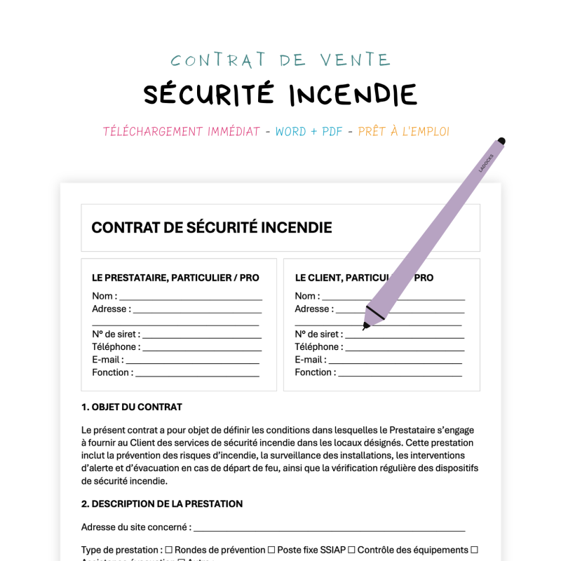 sécurité incendie Contrat de Sécurité Incendie
