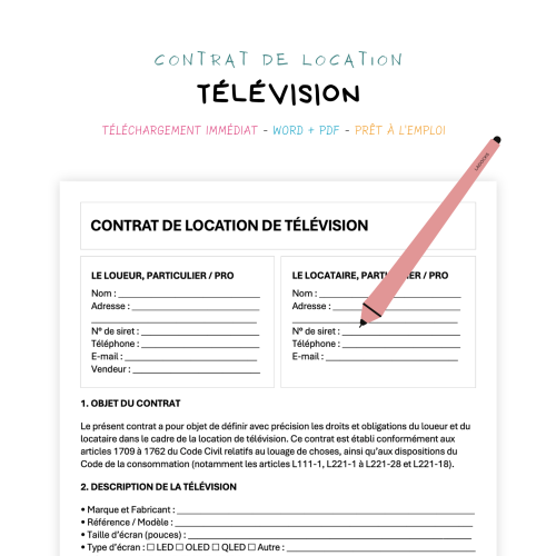 Contrat de Location de Télévision