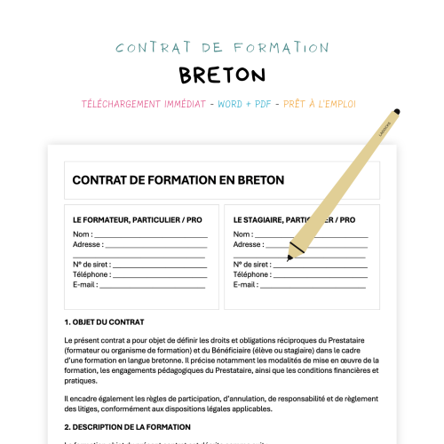 Contrat de Formation en Langue Bretonne