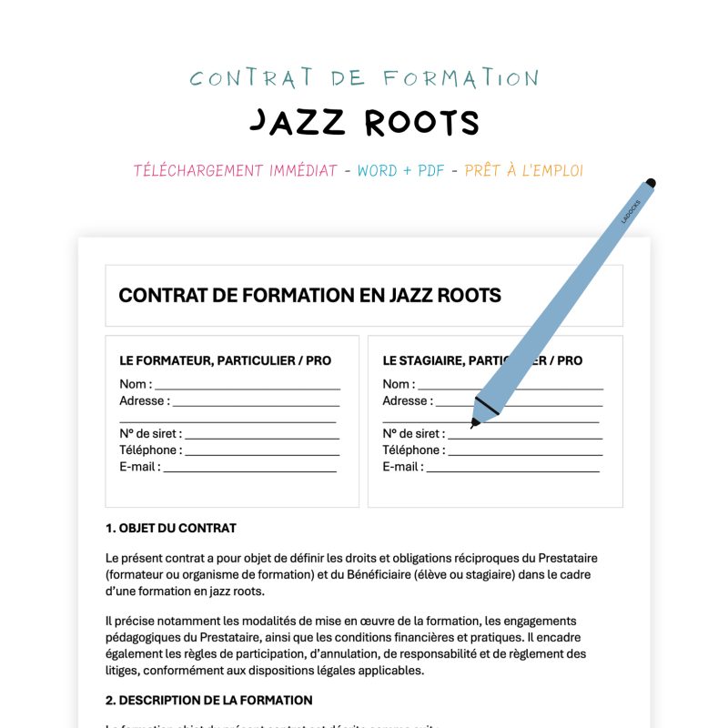 jazz roots Contrat de Formation en Jazz Roots